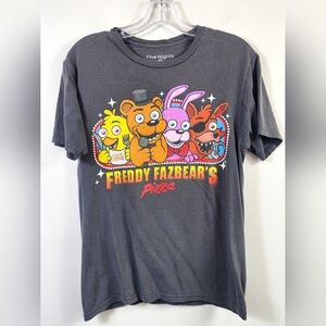 Five Nights At Freddy's Grey Men's Graphic T-Shirt, sz LG